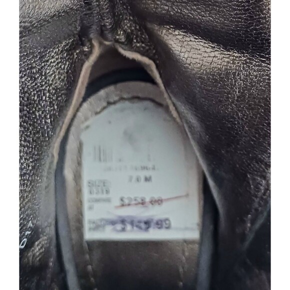 NEW Johnston & Murphy Adley Gray Suede Snake Leather Ankle Boot Block Heel Sz 7 - Picture 8 of 9